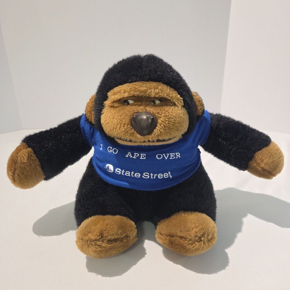 Htf Crown Black Brown Monkey Ape Plush Tshirt I Go Ape Over State Street